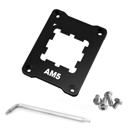 ZORBES® Aluminum Integrated CPU Holder for AMD AM5 ASF CPU Anti-Bending Contact Frame with 4Pcs Screws & 1x Screwdriver, 69x53x5mm ZORBES® Aluminum Integrated CPU Holder for AMD AM5 ASF CPU Anti-Bending Contact Frame with 4Pcs Screws & 1x Screwdriver, 69x53x5mm